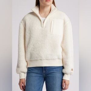 UGG JaneAnn Half Zip Cream Fleece Pullover